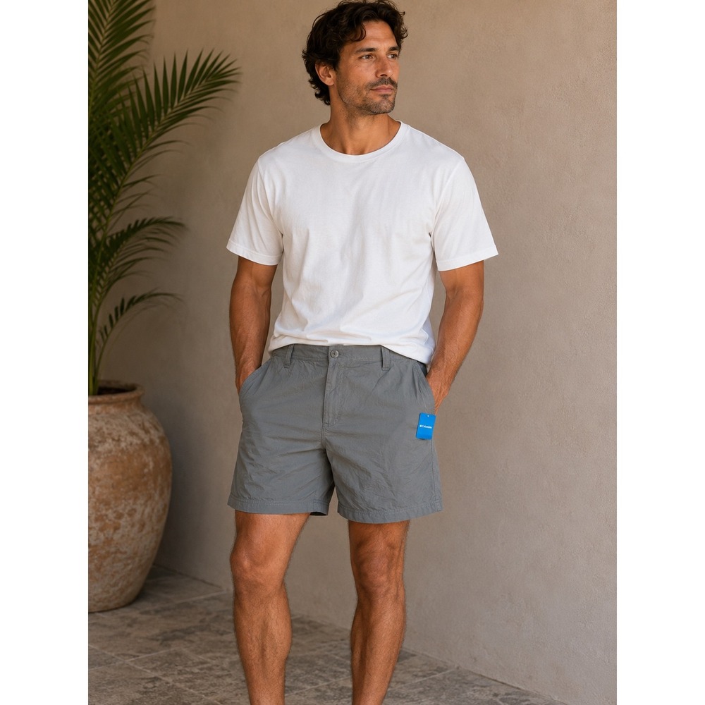 Columbia Mens Washed Out Shorts Grey Casual Outdoor Hiking AM4471 Size 42 x 8